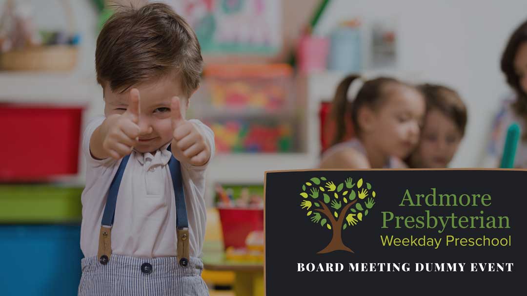 board meeting dummy event ardmore presbyterian weekday preschool